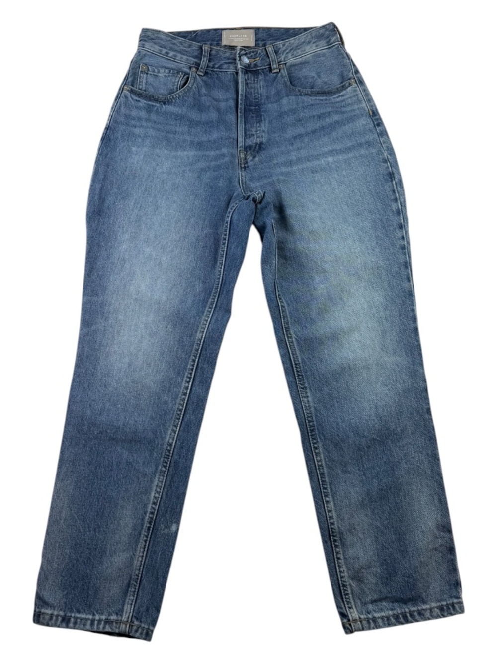 Everlane Curvy 90s Cheeky Straight Jean Womens 28 Crop High Rise Button Fly